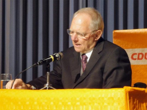 Wolfgang Schäuble bei der Rede